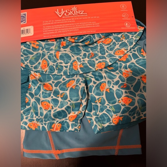 Kids 3PC Swimming Set with reversible Hat, UPF 50+ NWT Blue Summer Beach Pool - Picture 5 of 9